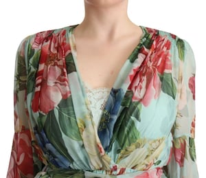 Floralprint Zijde Midi Jurk