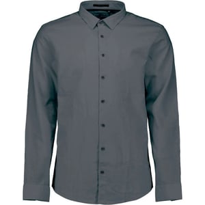 No Excess Shirt with linen dark steel