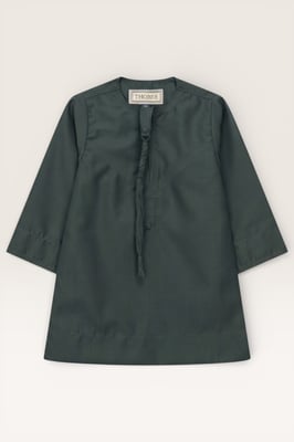 Barn Pojkar Grön Baby Ramadan Marockansk Thobe Morgonrock Emiratisk Eid Jubba LFS-B-TT001