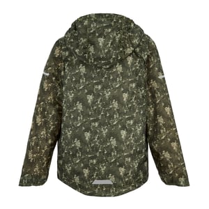 Regatta Childrens/Kids Lever II Line Camo Waterproof Jacket (Light Sage)