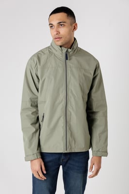 Olive Lightweight Funnel Neck Zip Jacket