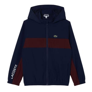 Lacoste Jongens Geborduurd Logobezet Hoodie Jacket (Marineblauw)