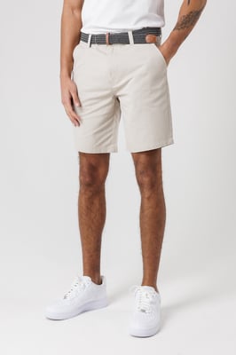 Stone Cotton Twill Peached Shorts
