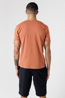 Copper Cotton Crew Neck T-Shirt And Shorts Pyjama Set