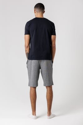 Black Crew Neck Logo T-Shirt And Shorts Pyjama Set