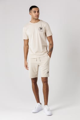 Stone Tokyo Laundry Athletics Club Logo T-Shirt And Jogger Short Set