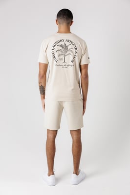 Stone Tokyo Laundry Athletics Club Logo T-Shirt And Jogger Short Set