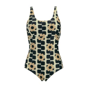 Regatta Womens/Ladies Orla Kiely Giant Square Flower One Piece Swimsuit (Monochrome)