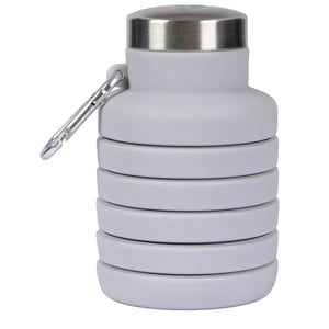 Trespass Vavo opvouwbare silicone waterfles (Platina)