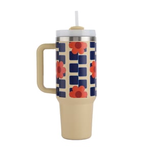 Regatta Orla Kiely Floral Insulated Travel Mug (Orange)