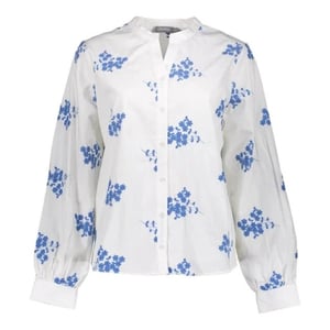Geisha 63053-14 000 blouse embro flower white/blue