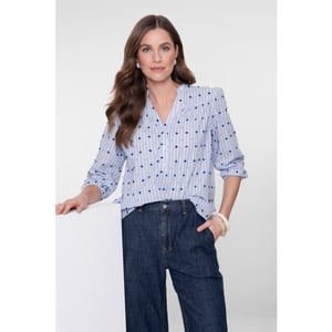 Geisha blouse stripes + dots 63057-14 625 blue