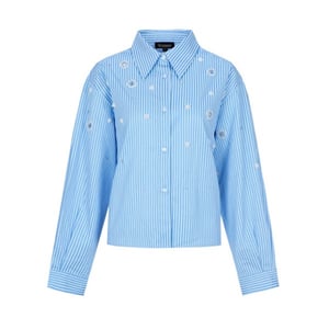 G-Maxx Blouse wenya-celestial blue/offwhite