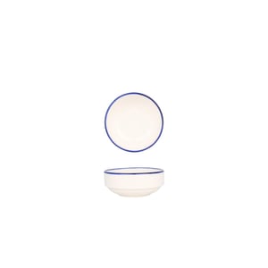 Rinart Serveerschaal blue edge porselein 10 cm (200cc) set van 2