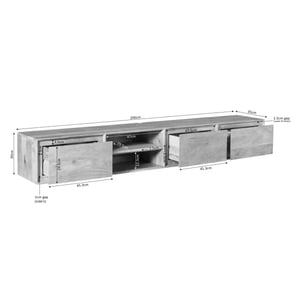 Starfurn tv meubel ambiance - 35x200x30 cm