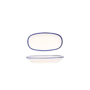 Rinart Serveerschaal blue edge porselein 16x9 cm set van 2