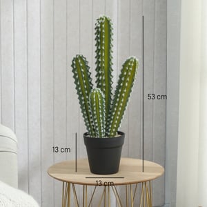 4goodz Kunstplant cactus 53 cm groot met pot realistisch groen