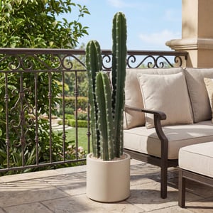 4goodz Kunstplant cactus groot 95 cm met pot realistisch groen