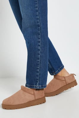 Pamela Cozy Faux Suede Fur Trim Boots