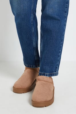 Pamela Cozy Faux Suede Fur Trim Boots