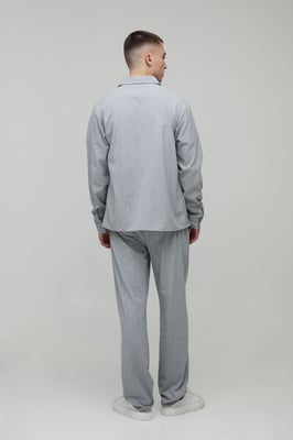 Pinstripe Regular Shirt & Straight Leg Trouser Set