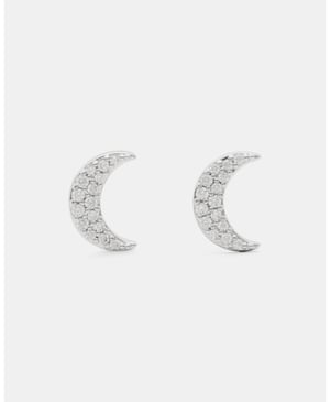 You're A Gem Pave Moon Studs