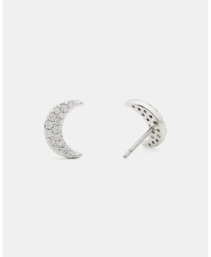 You're A Gem Pave Moon Studs