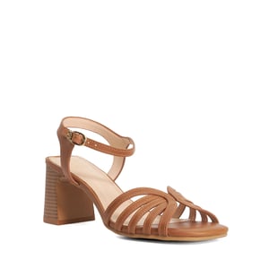 Dune Ladies Jaelle - Gold Block Heel Sandals