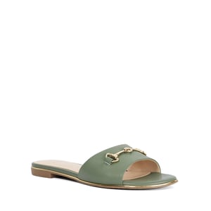 Dune Ladies Leonies - Flat Leather Slip-On Mule