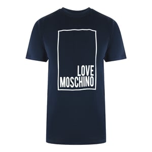 Love Moschino Box Logo Navy Blue T-shirt