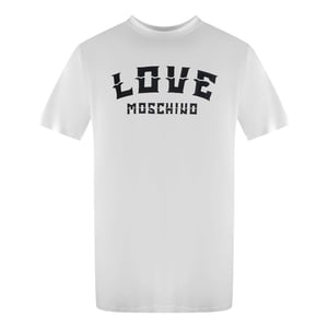 Love Moschino T-shirt Met Opvallend Logo In Wit