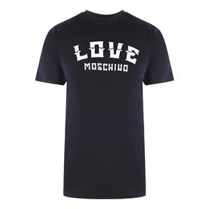 Love Moschino Bold Logo Navy Blue T-shirt