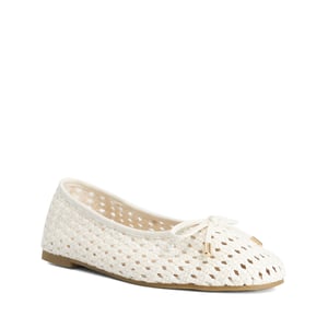 Dune Ladies Hypnos - Woven Raffia Ballet Flats