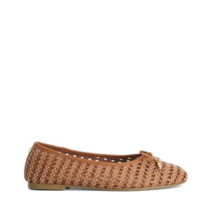 Dune Ladies Hypnos - Woven Raffia Ballet Flats