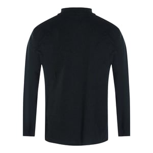 Love Moschino Small Heart Logo Long Sleeve Black Polo Shirt