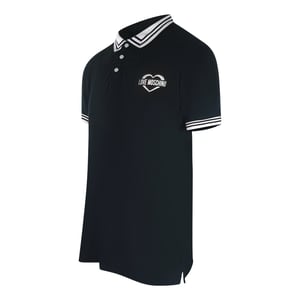 Love Moschino Twin Tipped Collar Love Logo Black Polo Shirt