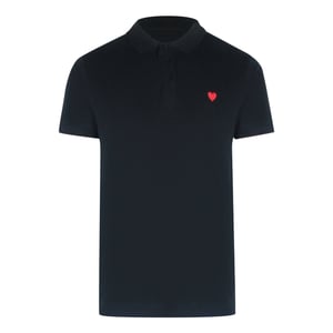 Love Moschino Small Heart Black Polo Shirt