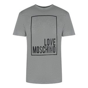 Love Moschino Box Logo Grey T-shirt