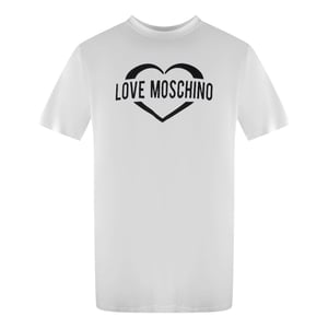 Love Moschino Bold Heart Logo White T-shirt