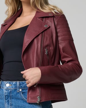 Burgundy Real Leather Jacket