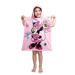 Disney Minnie Mouse Strik Handdoek met capuchon (Roze/Multikleurig)