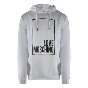 Love Moschino Box Logo White Hoodie