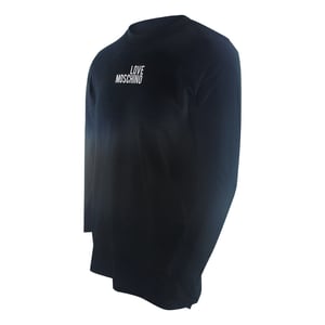 Love Moschino Logo Long Sleeve Black T-shirt