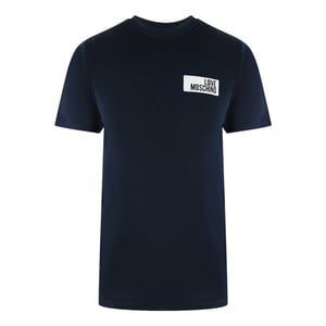 Love Moschino Block Logo Navy Blue T-shirt