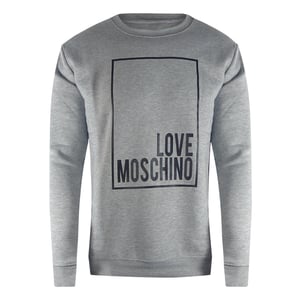 Love Moschino Box Logo Grey Sweatshirt