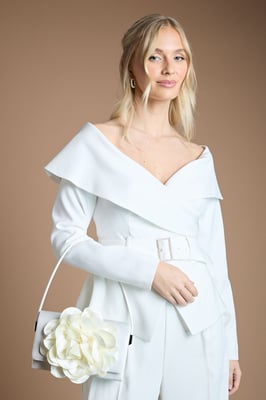Bridal Ava Flower Detail Grab Bag