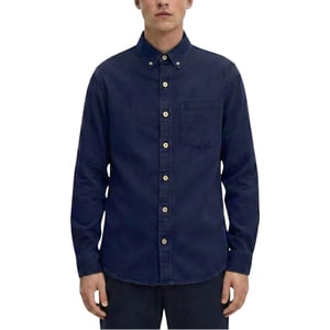 M&S Mens Denim Shirts Regular Fit Long Sleeve Pocket Formal Casual Cotton Top