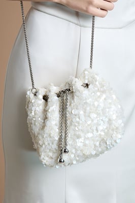 Bridal Mia Drawstring Sequin Crossbody Bag