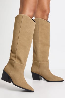 Wide Fit Seam Detail Western Boots