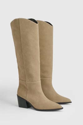 Wide Fit Seam Detail Western Boots